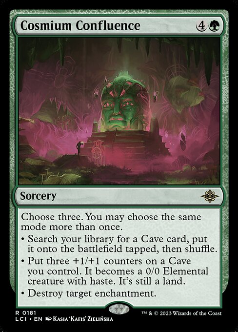Cosmium Confluence, The Lost Caverns of Ixalan, Green, Rare, , Sorcery, Foil, NM
