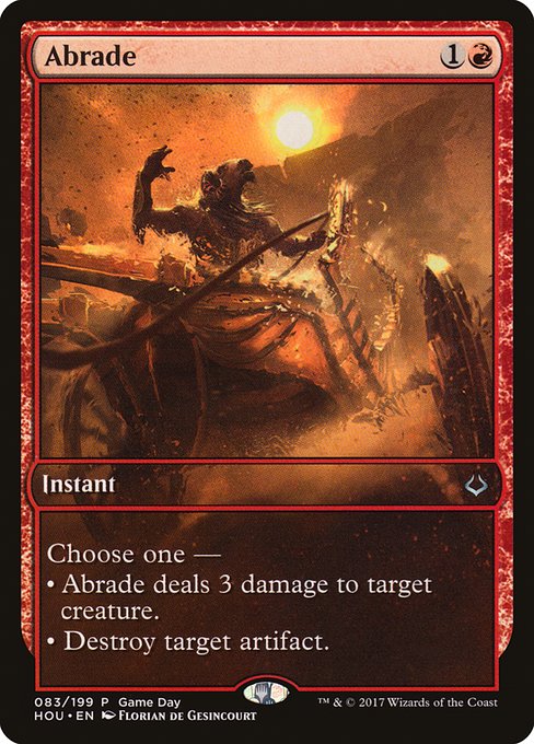Abrade, Hour of Devastation Promos, Red, Uncommon, , Instant, Non-Foil, NM