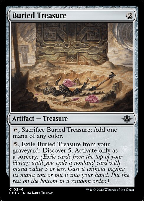 Buried Treasure, The Lost Caverns of Ixalan, Colorless, Common, , Artifact, Treasure, Non-Foil, NM