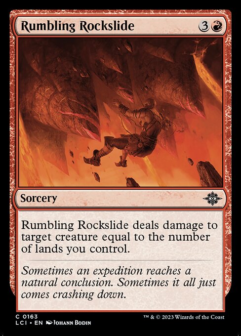 Rumbling Rockslide, The Lost Caverns of Ixalan, Red, Common, , Sorcery, Non-Foil, NM