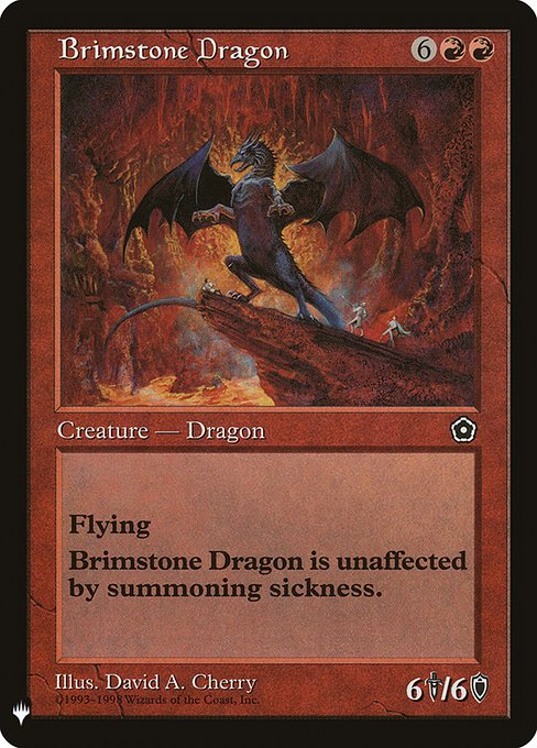 Brimstone Dragon, The List, Red, Rare, , Creature, Dragon, Non-Foil, NM