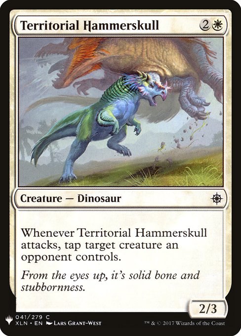 Territorial Hammerskull, The List, White, Common, , Creature, Dinosaur, Non-Foil, NM