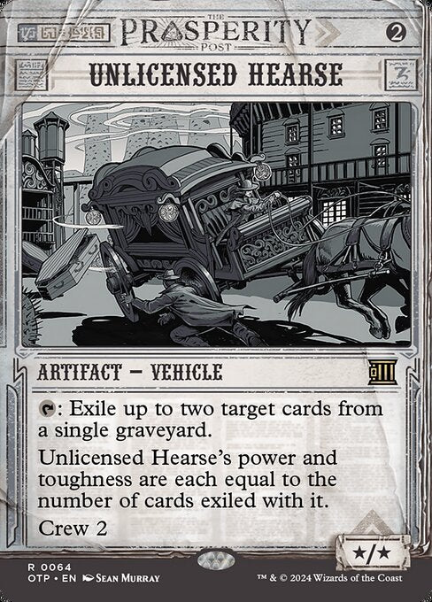 Unlicensed Hearse, Breaking News Prosperity Showcase, Colorless, Rare, , Artifact, Vehicle, Non-Foil, NM