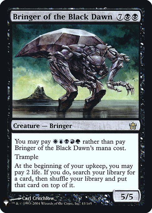 Bringer of the Black Dawn, The List, Black, Rare, 5 Color, Creature, Bringer, Foil, NM