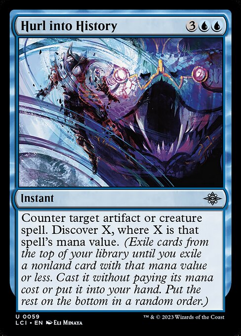 Hurl into History, The Lost Caverns of Ixalan, Blue, Uncommon, , Instant, Non-Foil, NM