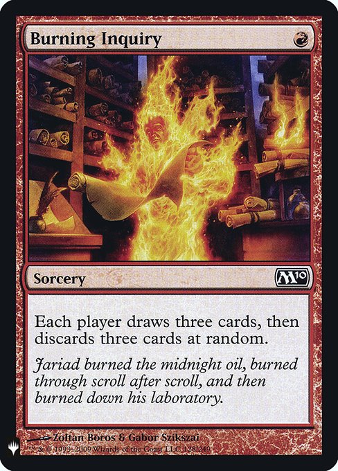 Burning Inquiry, The List, Red, Common, , Sorcery, Foil, NM