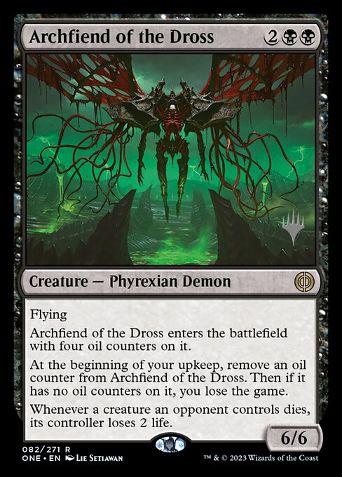 Archfiend of the Dross, Phyrexia: All Will Be One Promos, Black, Rare, , Creature, Phyrexian Demon, Foil, NM