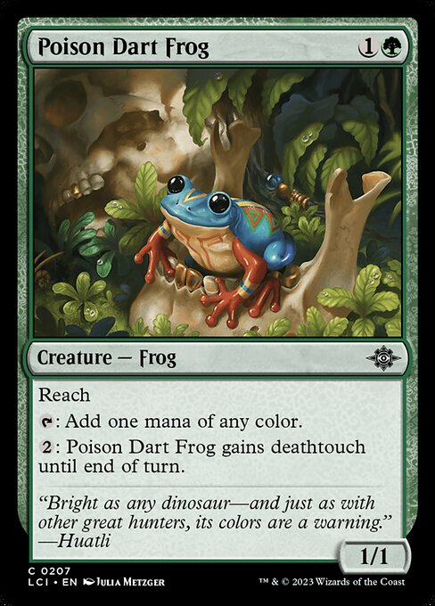 Poison Dart Frog, The Lost Caverns of Ixalan, Green, Common, , Creature, Frog, Non-Foil, NM