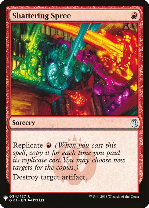 Shattering Spree, The List, Red, Uncommon, , Sorcery, Non-Foil, NM