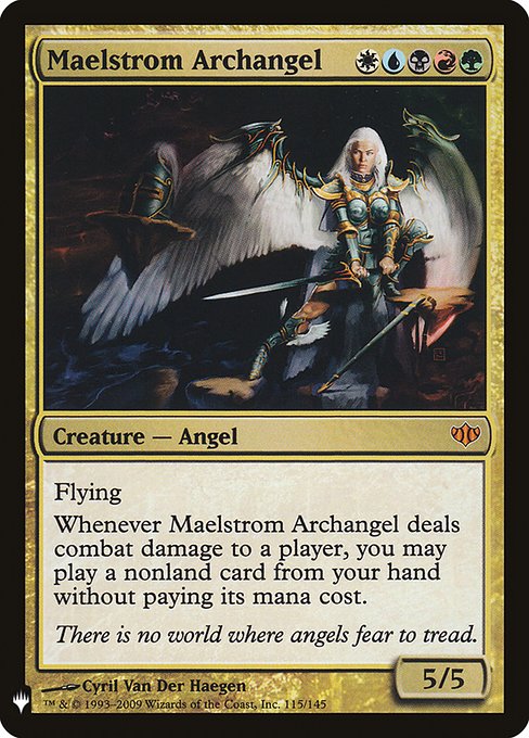 Maelstrom Archangel, The List, Multicolor, Mythic, 5 Color, Creature, Angel, Non-Foil, NM