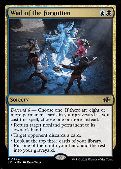 Wail of the Forgotten, The Lost Caverns of Ixalan, Multicolor, Rare, Dimir, Sorcery, Non-Foil, NM