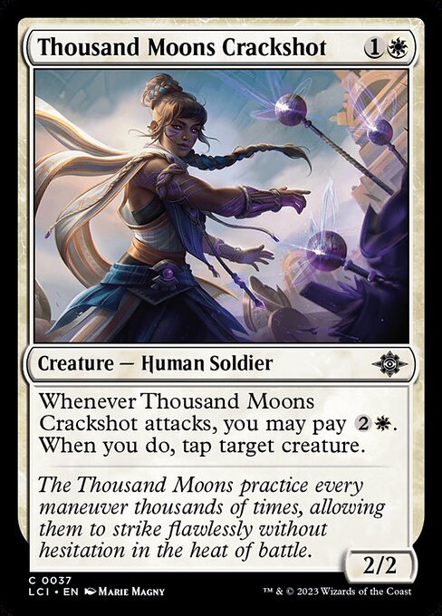 Thousand Moons Crackshot, The Lost Caverns of Ixalan, White, Common, , Creature, Human Soldier, Non-Foil, NM