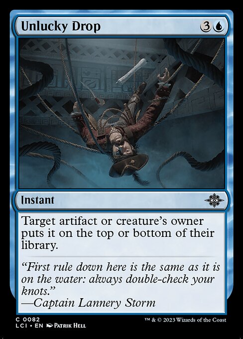Unlucky Drop, The Lost Caverns of Ixalan, Blue, Common, , Instant, Non-Foil, NM