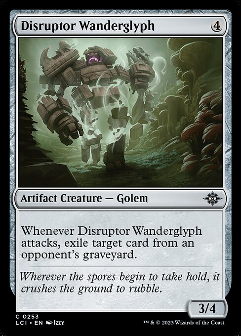 Disruptor Wanderglyph, The Lost Caverns of Ixalan, Colorless, Common, , Artifact Creature, Golem, Non-Foil, NM