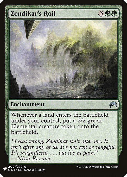 Zendikar's Roil, The List, Green, Uncommon, , Enchantment, Non-Foil, NM