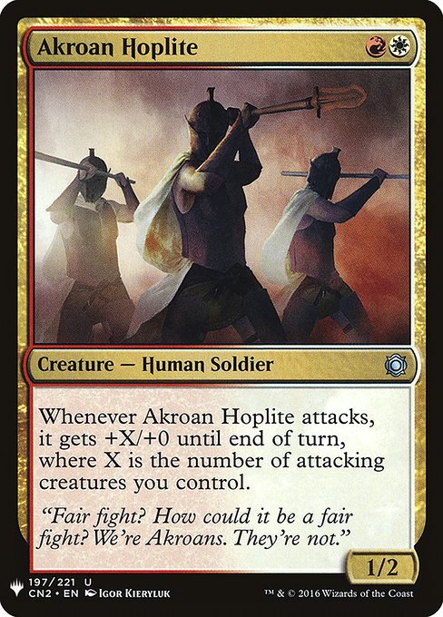 Akroan Hoplite, The List, Multicolor, Uncommon, Boros, Creature, Human Soldier, Non-Foil, NM