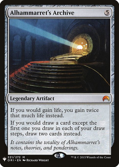 Alhammarret's Archive, The List, Colorless, Mythic, , Legendary Artifact, Non-Foil, NM