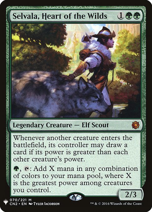 Selvala, Heart of the Wilds, The List, Green, Mythic, , Legendary Creature, Elf Scout, Non-Foil, NM