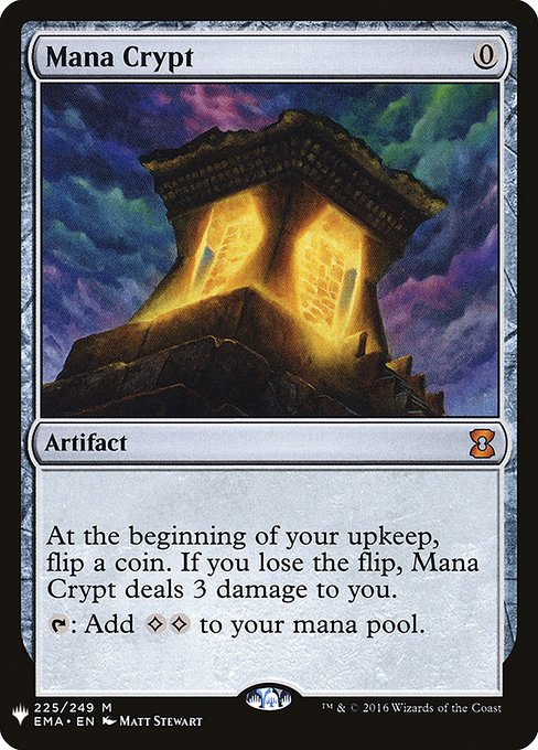 Mana Crypt, The List, Colorless, Mythic, , Artifact, Non-Foil, NM