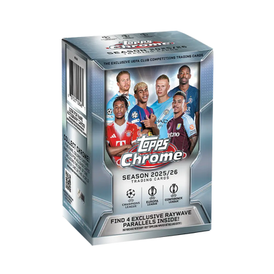 Topps - 2025/26 Chrome UEFA Club Competitions Value Box (7 Packs)