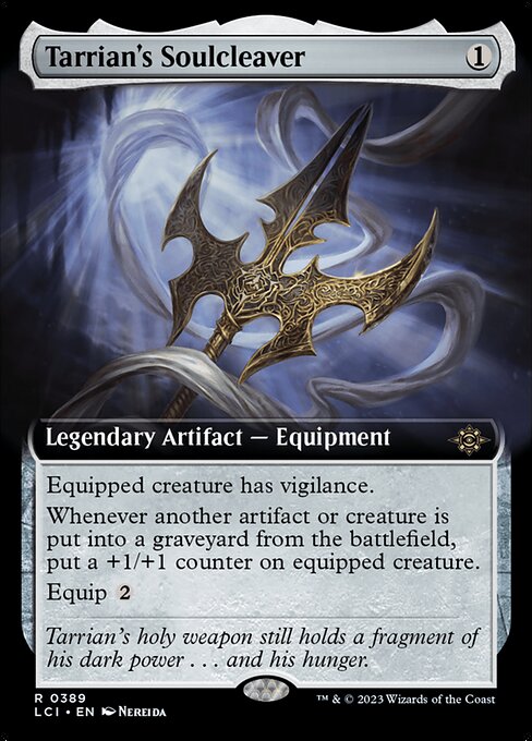 Tarrian's Soulcleaver, The Lost Caverns of Ixalan Extended Art, Colorless, Rare, , Legendary Artifact, Equipment, Foil, NM