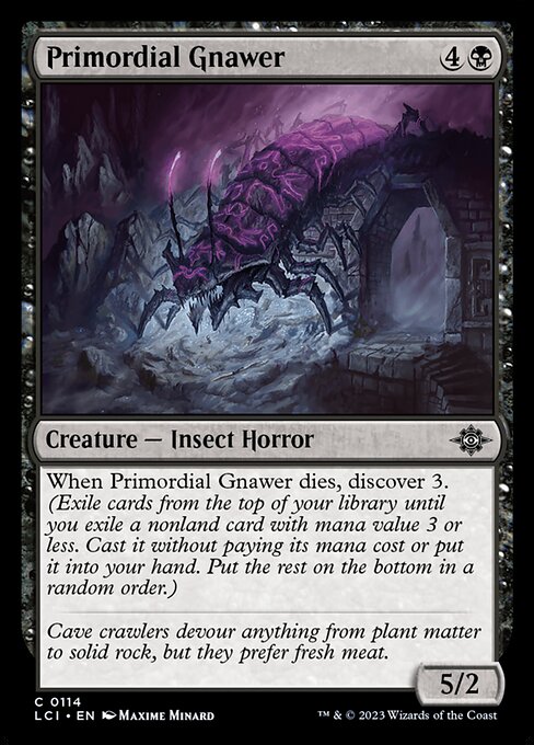 Primordial Gnawer, The Lost Caverns of Ixalan, Black, Common, , Creature, Insect Horror, Non-Foil, NM