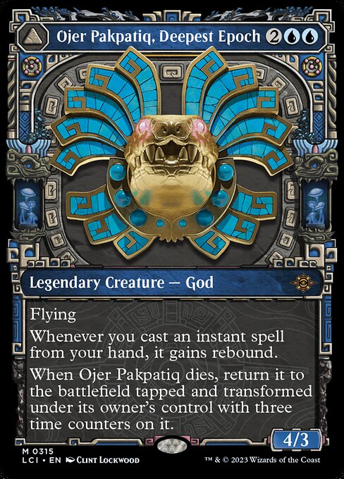 Ojer Pakpatiq, Deepest Epoch // Temple of Cyclical Time, The Lost Caverns of Ixalan Showcase, Blue, Mythic, , Legendary Creature, God // Land, Non-Foil, NM