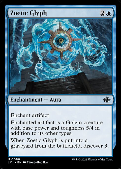Zoetic Glyph, The Lost Caverns of Ixalan, Blue, Uncommon, , Enchantment, Aura, Non-Foil, NM