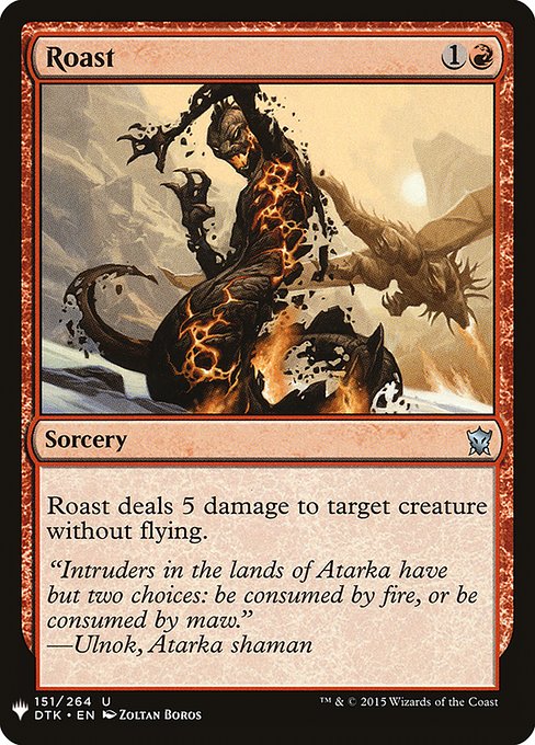 Roast, The List, Red, Uncommon, , Sorcery, Non-Foil, NM