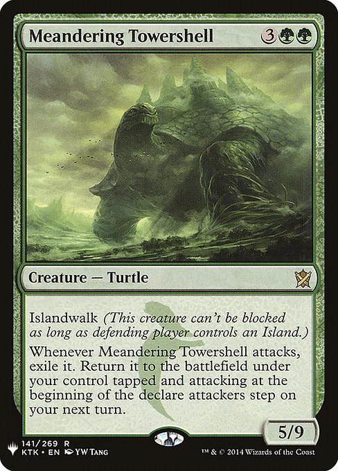 Meandering Towershell, The List, Green, Rare, , Creature, Turtle, Non-Foil, NM