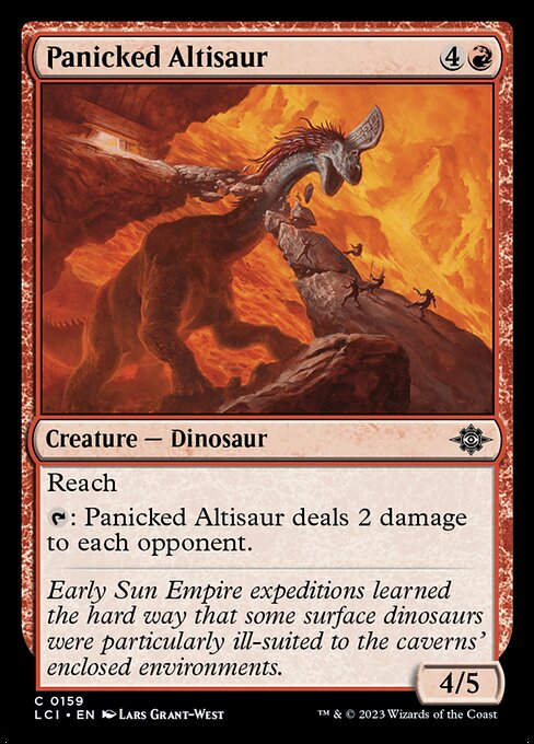 Panicked Altisaur, The Lost Caverns of Ixalan, Red, Common, , Creature, Dinosaur, Non-Foil, NM