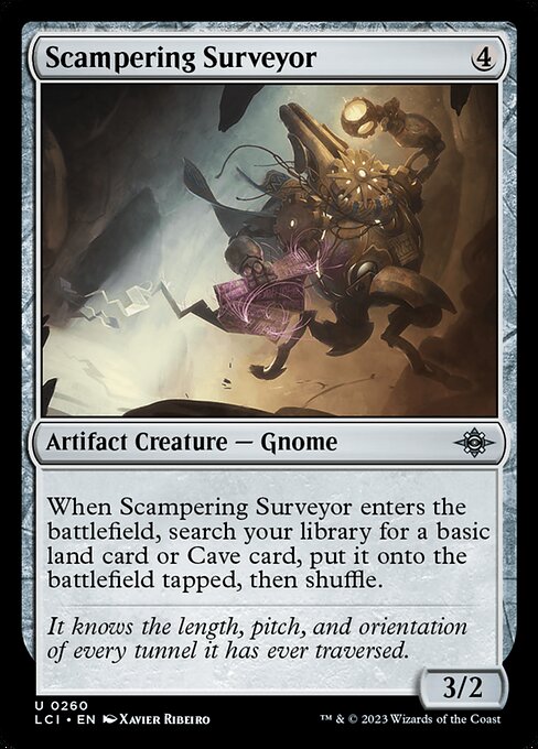 Scampering Surveyor, The Lost Caverns of Ixalan, Colorless, Uncommon, , Artifact Creature, Gnome, Non-Foil, NM