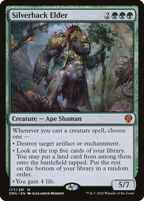 Silverback Elder, Dominaria United, Green, Mythic, , Creature, Ape Shaman, Non-Foil, NM
