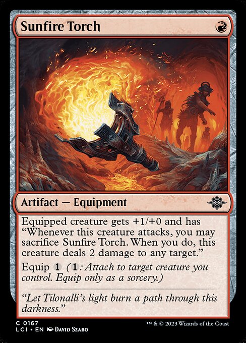 Sunfire Torch, The Lost Caverns of Ixalan, Red, Common, , Artifact, Equipment, Foil, NM