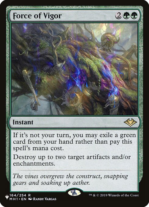 Force of Vigor, The List, Green, Rare, , Instant, Non-Foil, NM