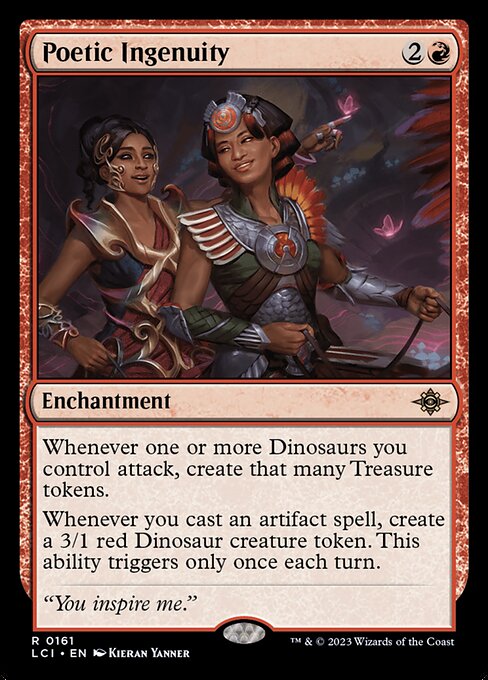 Poetic Ingenuity, The Lost Caverns of Ixalan, Red, Rare, , Enchantment, Non-Foil, NM