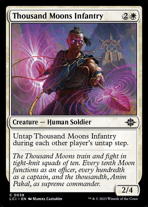 Thousand Moons Infantry, The Lost Caverns of Ixalan, White, Common, , Creature, Human Soldier, Non-Foil, NM