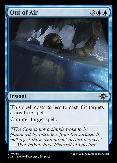 Out of Air, The Lost Caverns of Ixalan, Blue, Common, , Instant, Foil, NM