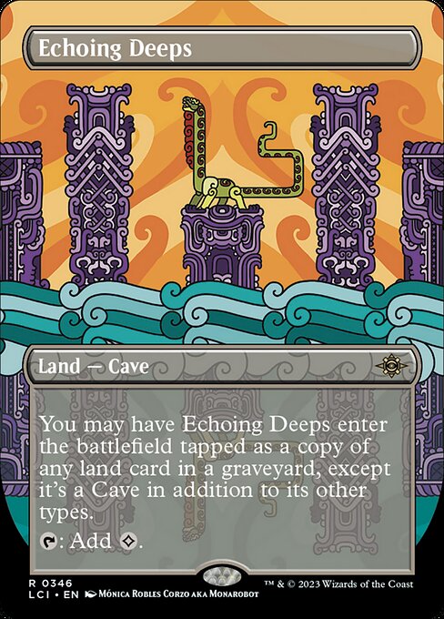 Echoing Deeps, The Lost Caverns of Ixalan Borderless, Colorless, Rare, , Land, Cave, Non-Foil, NM