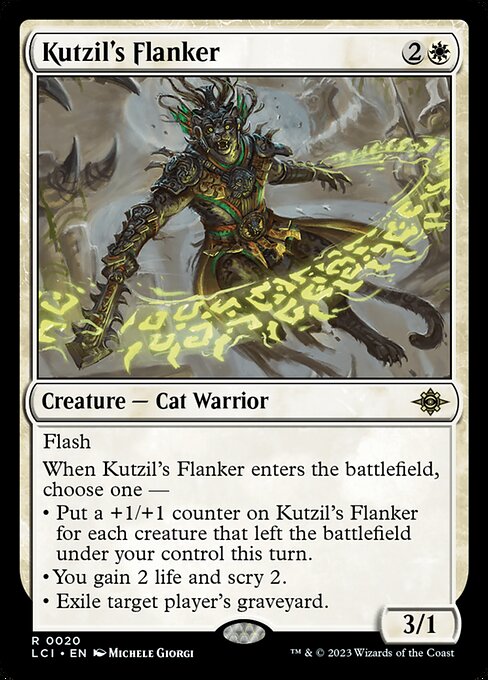 Kutzil's Flanker, The Lost Caverns of Ixalan, White, Rare, , Creature, Cat Warrior, Non-Foil, NM