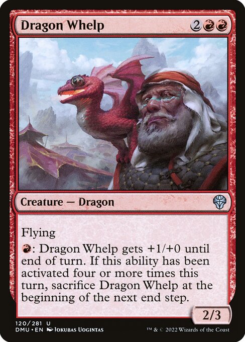Dragon Whelp, Dominaria United, Red, Uncommon, , Creature, Dragon, Non-Foil, NM