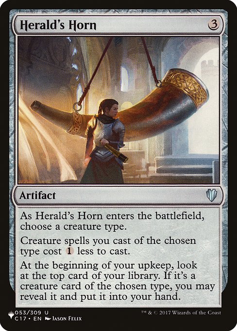Herald's Horn, The List, Colorless, Uncommon, , Artifact, Non-Foil, NM