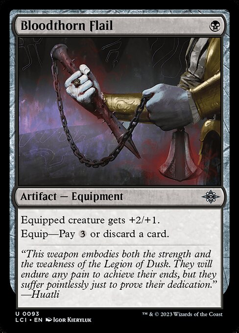 Bloodthorn Flail, The Lost Caverns of Ixalan, Black, Uncommon, , Artifact, Equipment, Non-Foil, NM