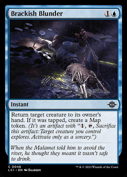 Brackish Blunder, The Lost Caverns of Ixalan, Blue, Common, , Instant, Foil, NM