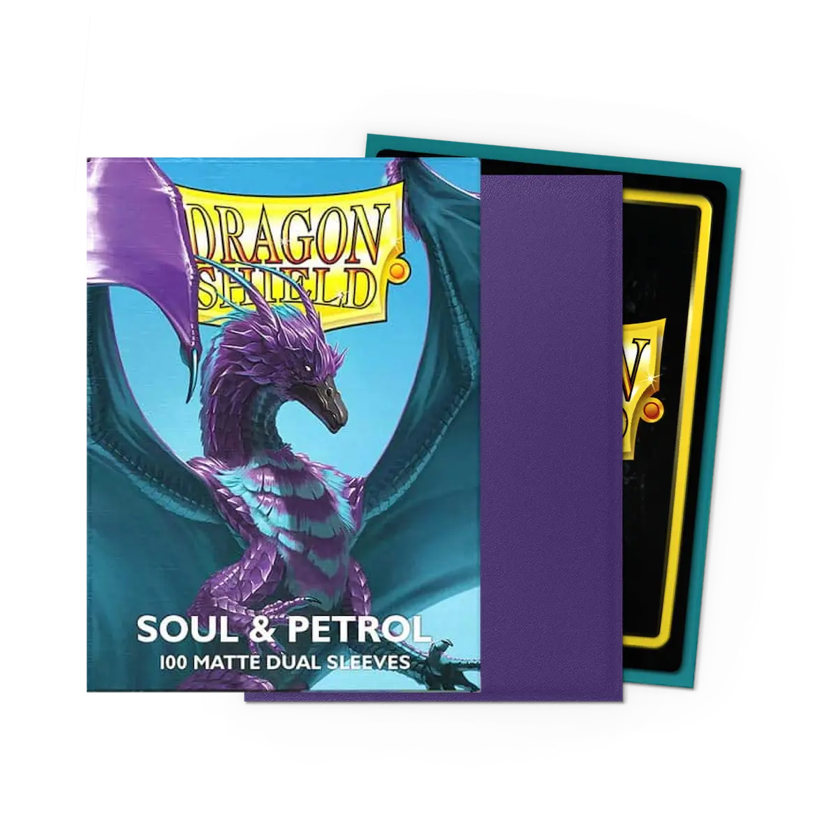 Dragon Shield - Soul & Petrol: Standard Size 100 Matte Dual Sleeves (Magic, Pokémon, Riftbound, One Piece)