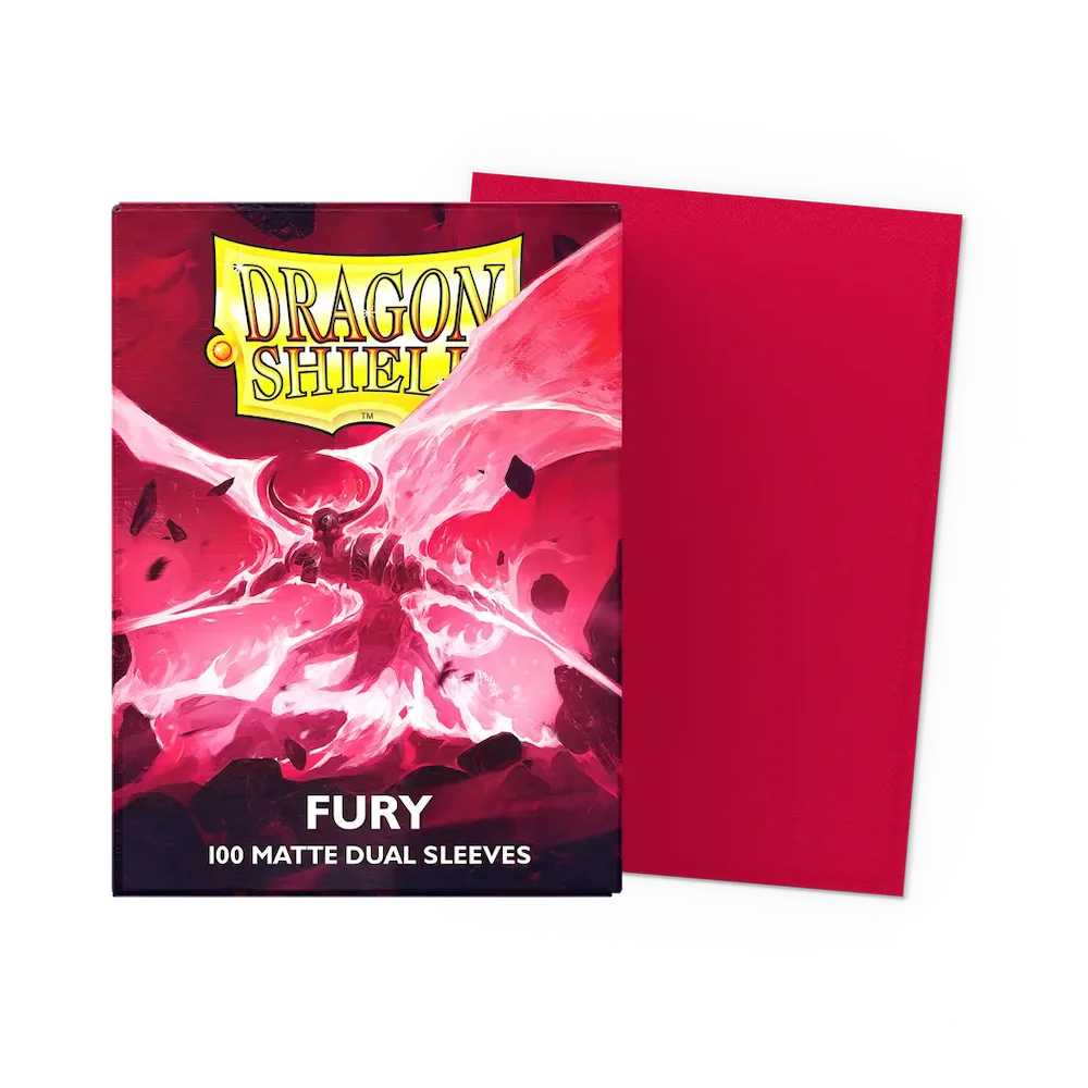 Dragon Shield - Fury: Standard Size 100 Matte Dual Sleeves (Magic, Pokémon, Riftbound, One Piece)