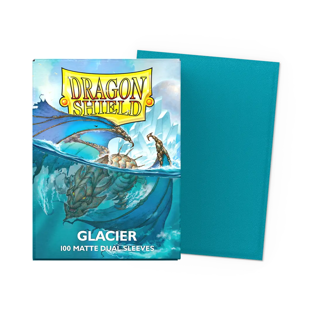 Dragon Shield - Glacier: Standard Size 100 Matte Dual Sleeves (Magic, Pokémon, Riftbound, One Piece)