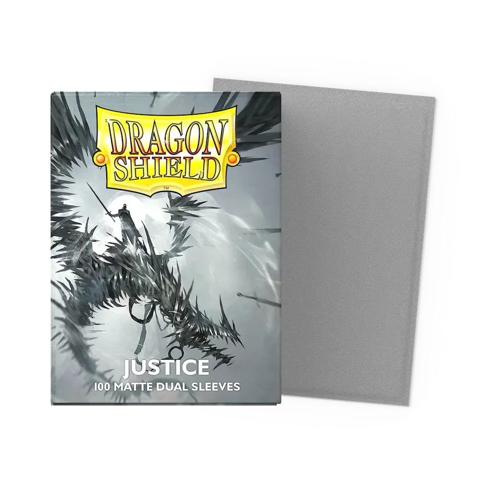 Dragon Shield - Justice: Standard Size 100 Matte Dual Sleeves (Magic, Pokémon, Riftbound, One Piece)