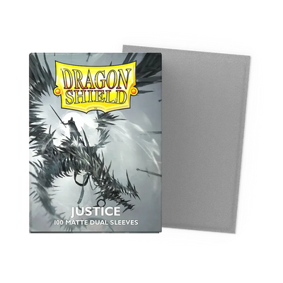 Dragon Shield - Justice: Standard Size 100 Matte Dual Sleeves (Magic, Pokémon, One Piece)