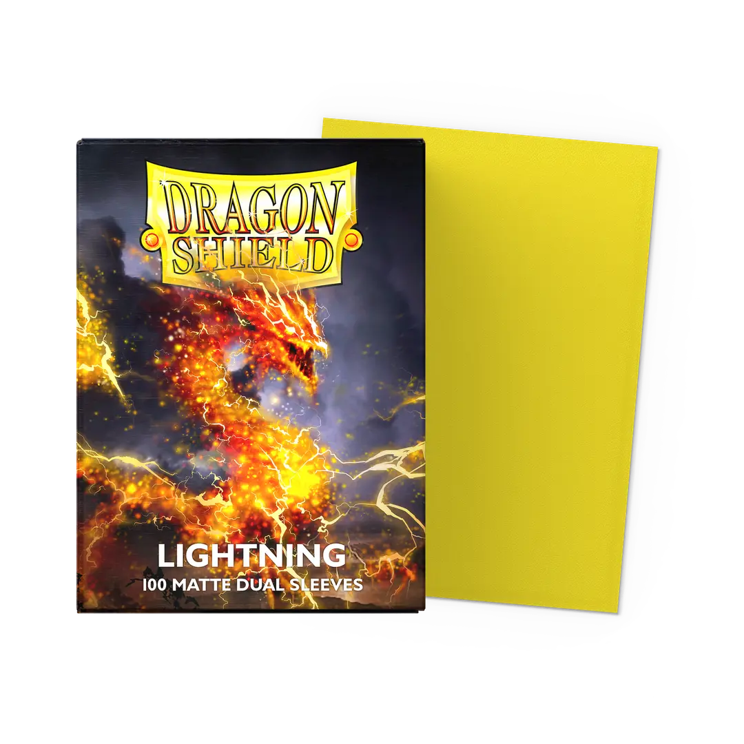 Dragon Shield - Lightning: Standard Size 100 Matte Dual Sleeves (Magic, Pokémon, Riftbound, One Piece)